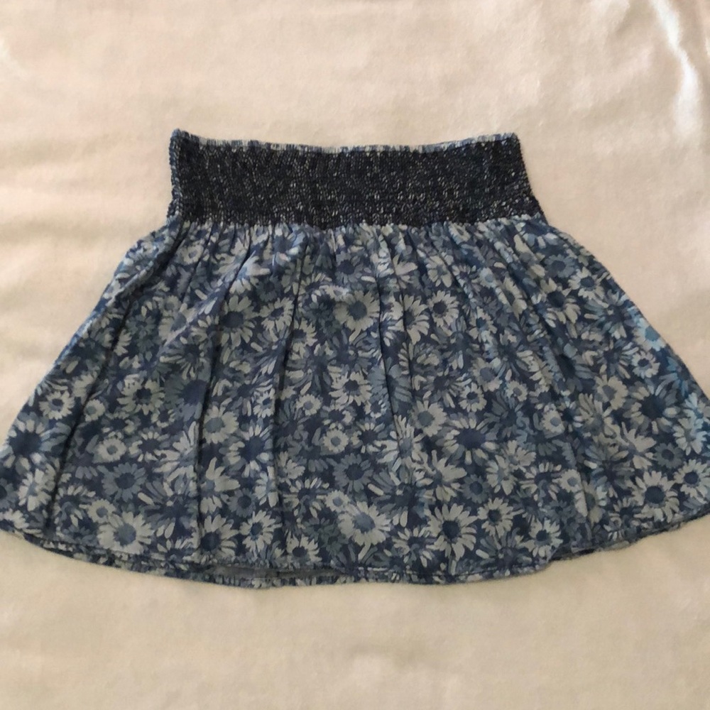 American Rag | Blue and White Sunflower Skirt | Junior S
